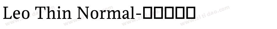 Leo Thin Normal字体转换